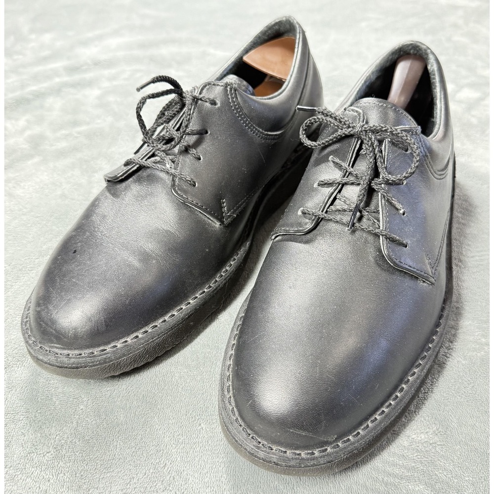 Eva-Tech Footonic II Shoes Mens Size 9.5 E Black Leather Casual Work Comfort